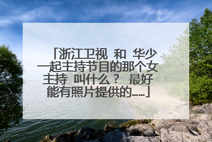 浙江卫视 和 华少一起主持节目的那个女主持 叫什么？ 最好能有照片提供的……