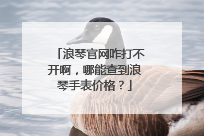 浪琴官网咋打不开啊，哪能查到浪琴手表价格？