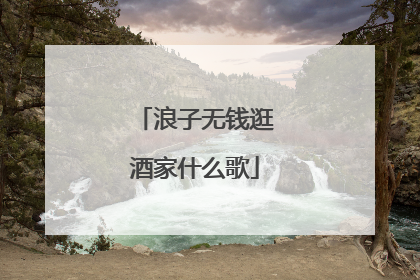 浪子无钱逛酒家什么歌