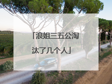 浪姐三五公淘汰了几个人