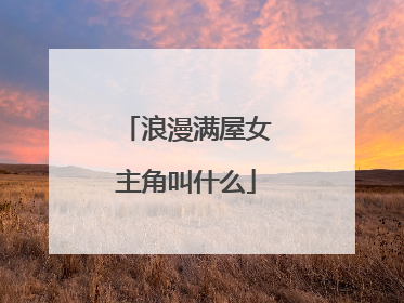 浪漫满屋女主角叫什么