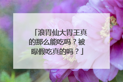 浪胃仙大胃王真的那么能吃吗?被曝假吃真的吗?