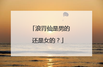 浪胃仙是男的还是女的？