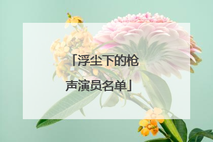 浮尘下的枪声演员名单