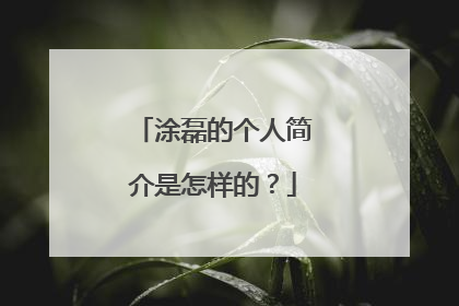 涂磊的个人简介是怎样的？