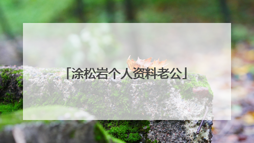 涂松岩个人资料老公