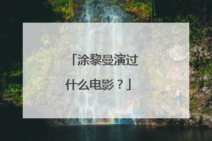涂黎曼演过什么电影?