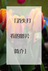 消失打看的影片简介