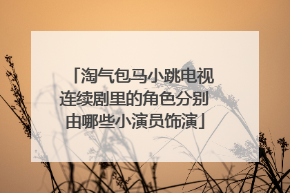 淘气包马小跳电视连续剧里的角色分别由哪些小演员饰演