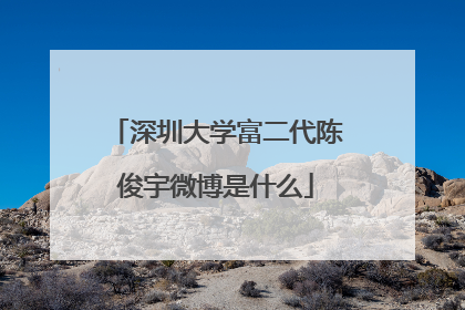 深圳大学富二代陈俊宇微博是什么