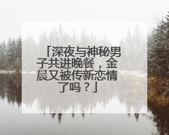 深夜与神秘男子共进晚餐,金晨又被传新恋情了吗?