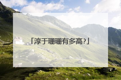 淳于珊珊有多高?