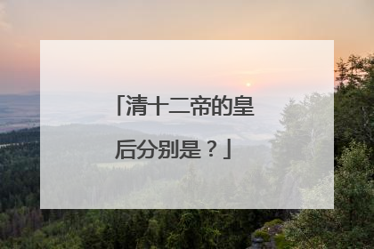 清十二帝的皇后分别是？