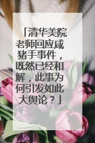 清华美院老师回应咸猪手事件,既然已经和解,此事为何引发如此大舆论?