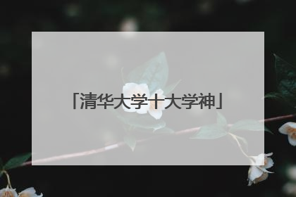 清华大学十大学神