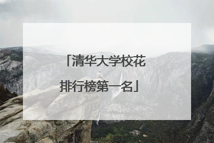 清华大学校花排行榜第一名