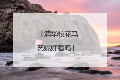 清华校花马艺妮好看吗