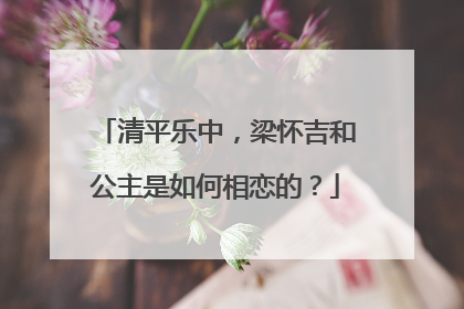 清平乐中，梁怀吉和公主是如何相恋的？