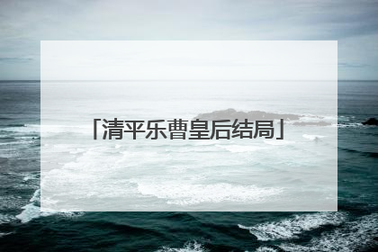清平乐曹皇后结局