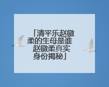 清平乐赵徽柔的生母是谁 赵徽柔真实身份揭秘