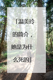 温美玲的简介，她是为什么死的