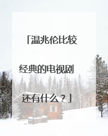 温兆伦比较经典的电视剧还有什么?