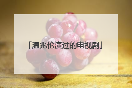 温兆伦演过的电视剧