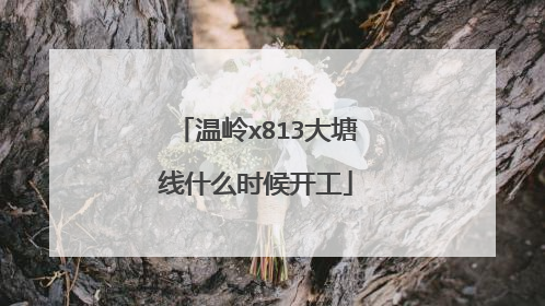 温岭x813大塘线什么时候开工