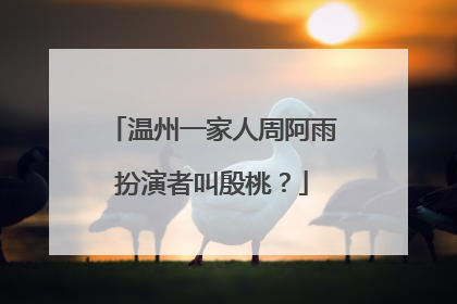 温州一家人周阿雨扮演者叫殷桃？