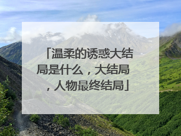 温柔的诱惑大结局是什么,大结局,人物最终结局