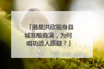 港星洪欣现身县城寒酸商演，为何唱功遭人质疑？