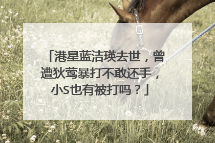 港星蓝洁瑛去世,曾遭狄莺暴打不敢还手,小S也有被打吗?