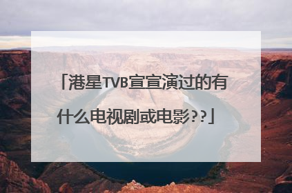 港星TVB宣宣演过的有什么电视剧或电影??