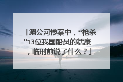 湄公河惨案中,“枪杀”13位我国船员的糯康,临刑前说了什么?