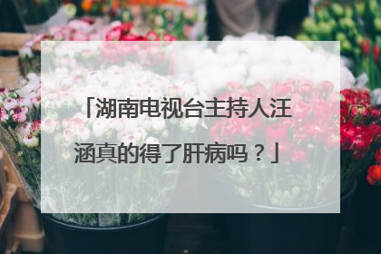 湖南电视台主持人汪涵真的得了肝病吗？