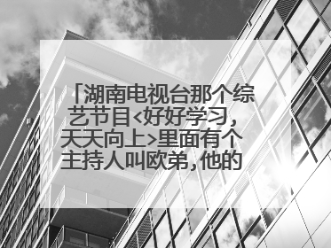 湖南电视台那个综艺节目<好好学习,天天向上>里面有个主持人叫欧弟,他的真名叫什么?是什么来头?