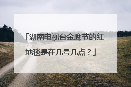 湖南电视台金鹰节的红地毯是在几号几点？