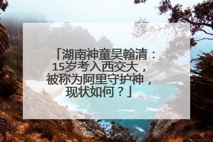 湖南神童吴翰清：15岁考入西交大，被称为阿里守护神，现状如何？