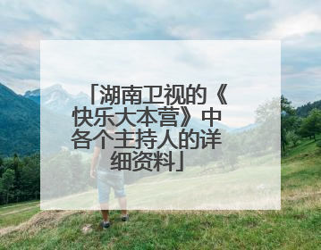 湖南卫视的《快乐大本营》中各个主持人的详细资料