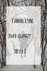 湖南卫视为什么叫芒果台