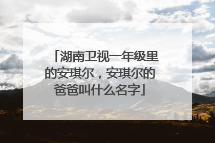 湖南卫视一年级里的安琪尔,安琪尔的爸爸叫什么名字