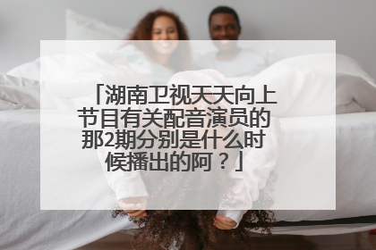 湖南卫视天天向上节目有关配音演员的那2期分别是什么时候播出的阿？