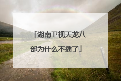 湖南卫视天龙八部为什么不播了