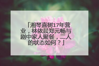 湘琴直树17年营业,林依晨郑元畅与剧中家人聚餐,二人的状态如何?
