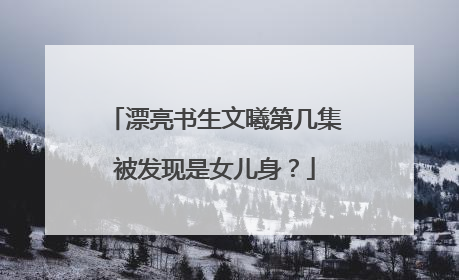 漂亮书生文曦第几集被发现是女儿身？