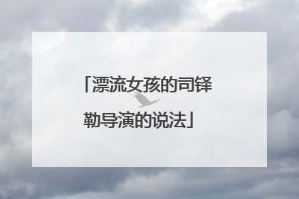 漂流女孩的司铎勒导演的说法