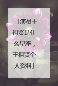 演员王祖贤是什么星座，王祖贤个人资料