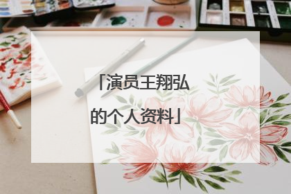 演员王翔弘的个人资料