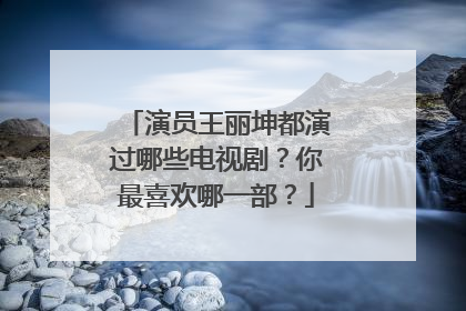 演员王丽坤都演过哪些电视剧？你最喜欢哪一部？