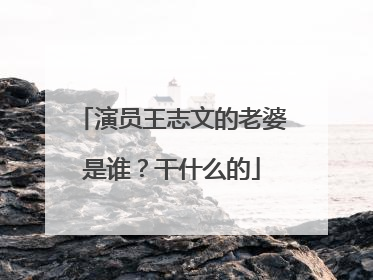 演员王志文的老婆是谁？干什么的